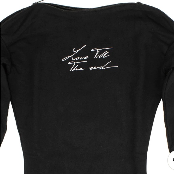 🌟NWT🌟 MARCELO BURLON 🌟 🇮🇹 “Love till the End” LUX Sweatshirt Dress SZ S/M - Picture 4 of 11